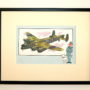 Avro ‘Lancaster’ 1939 GB Tintin dated 1955 framed