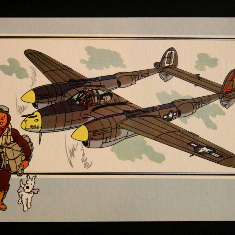 Lockheed 'Lightning' P38 USA 1939 Tintin c1950