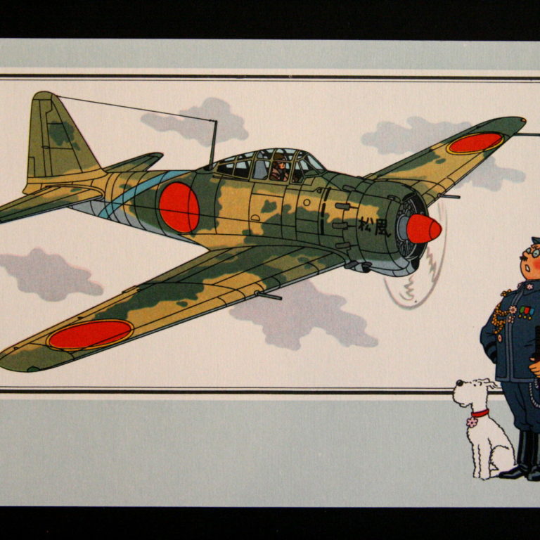 Mitsubishi A6M5 'Zero 1941 Japan Tintin dated 1955
