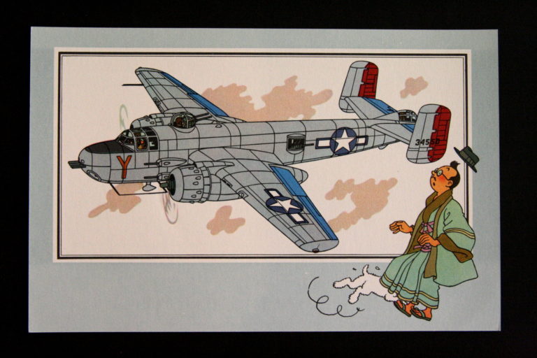 North American B-25H 'Mitchell Flying Pillbox' 1943 USA Tintin dated 1955