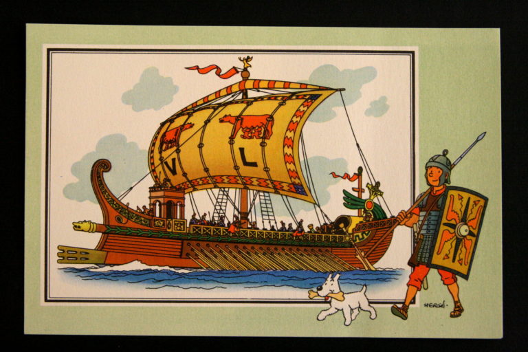 Roman Trireme Tintin c1950